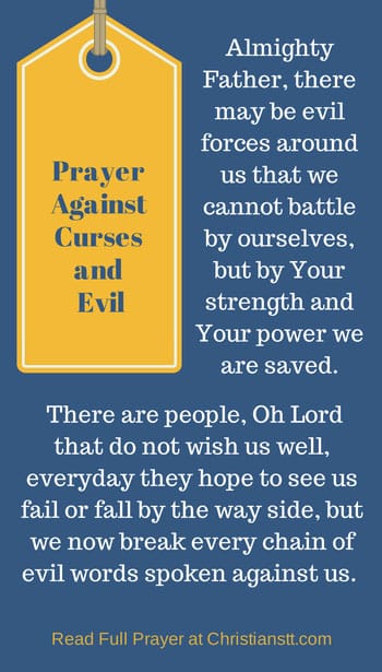 Prayer against curses and evil