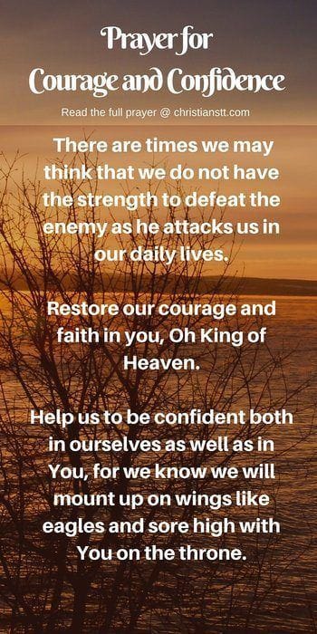 Prayer for courage and confidence