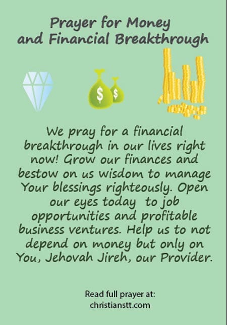 Prayer for money and financial blessings