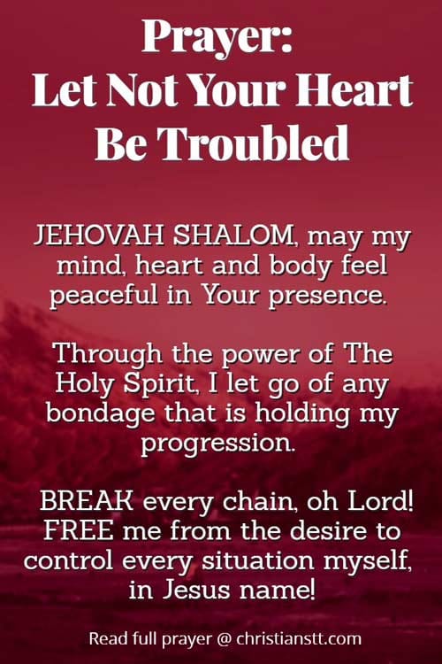 Prayer: Let not your heart be troubled