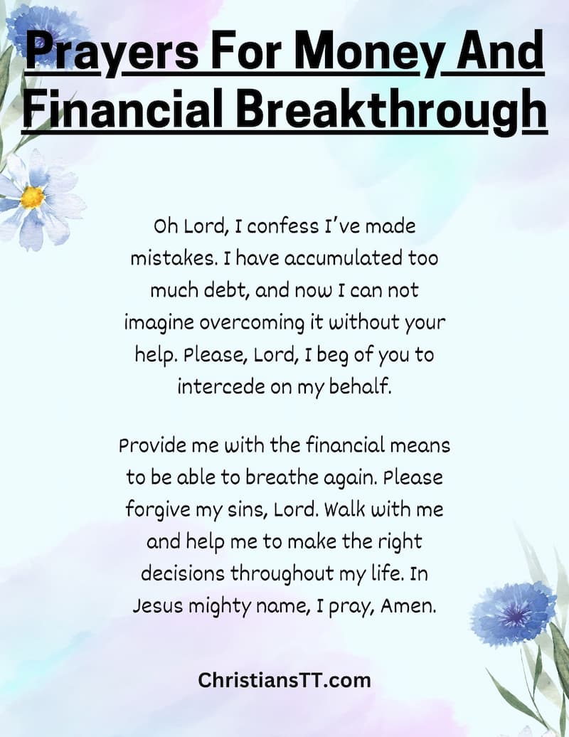 Powerful Prayers For Money And Financial Breakthrough