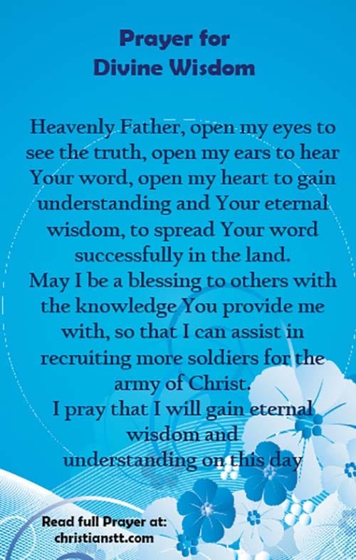 Prayer for wisdom