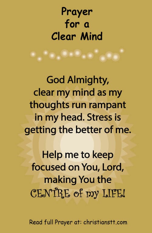 Prayer- for a clear mind