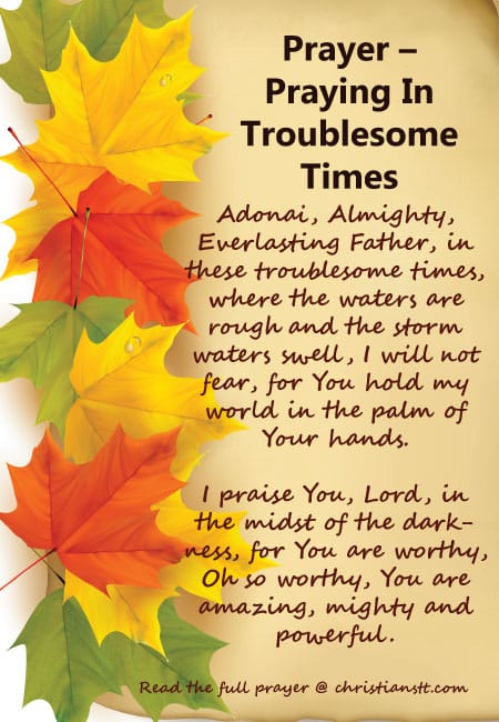 Prayer in troublesome times