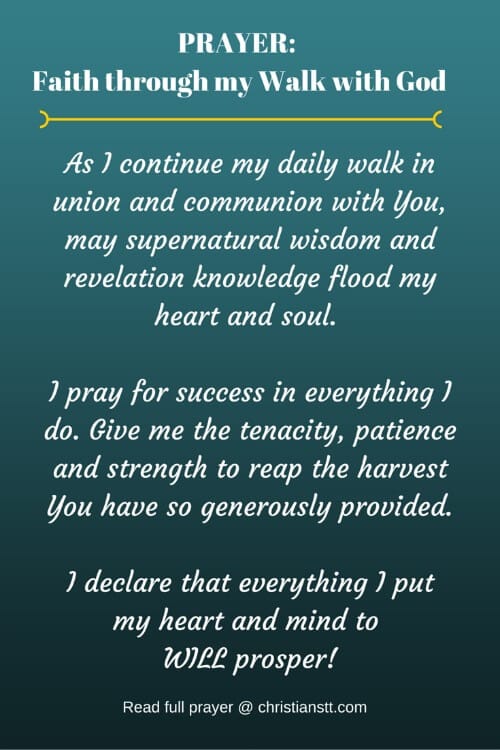 Prayer: Faith Through My Walk With God