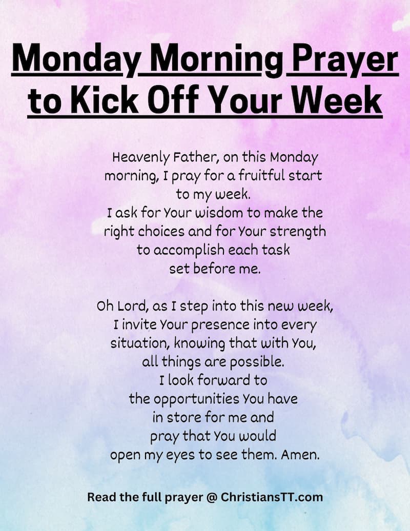 Monday Morning Prayer to Kick Off Your Week
