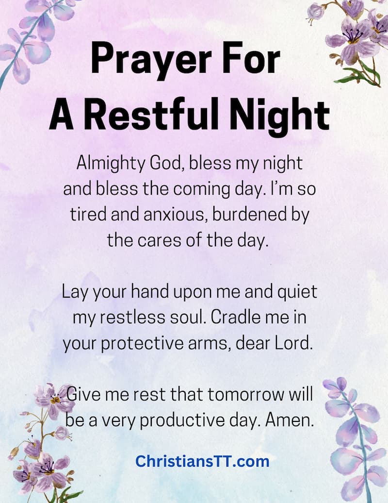 Prayer For
A Restful Night