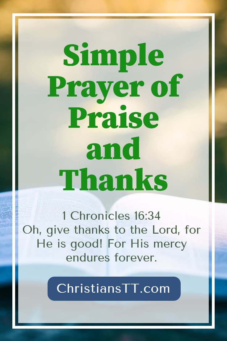 Simple Prayer of Praise and Thanks