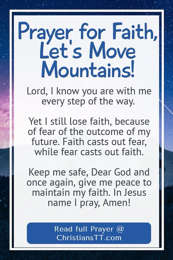 Prayer for Faith, Let's Move Mountains!