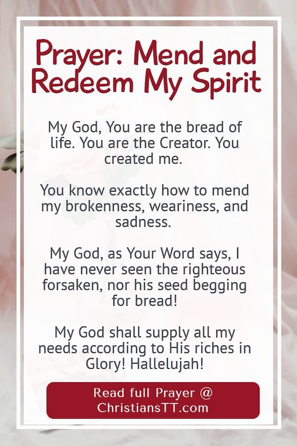 Prayer: Mend and Redeem Our Spirits