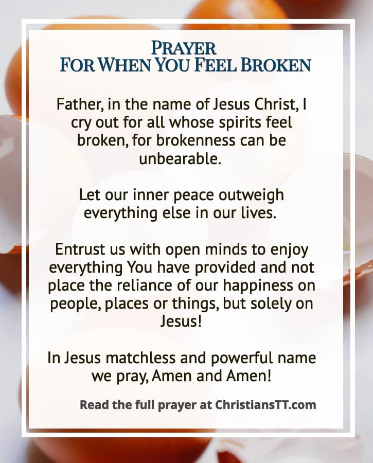 PrayerFor When You Feel Broken